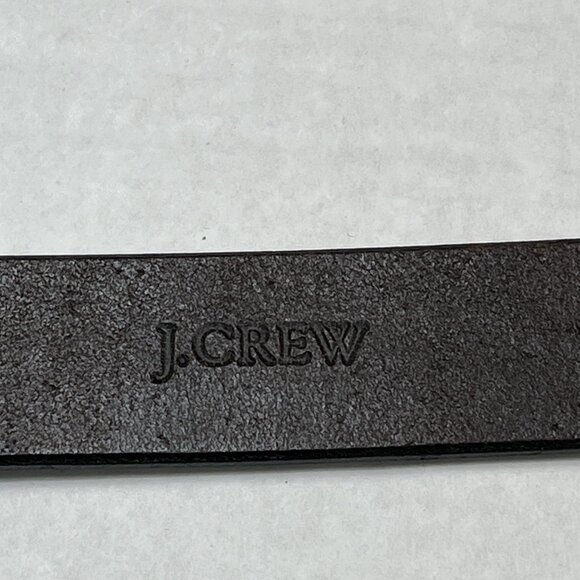 J Crew Belt Womens 30 Brown Genuine Leather Stitched Aztec Southwestern Cowgirl - Picture 5 of 11
